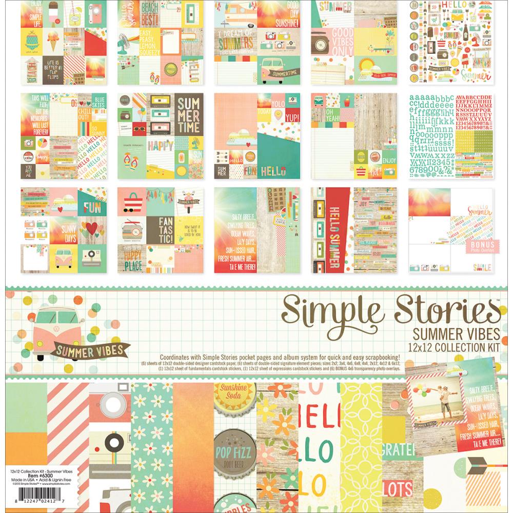 Набор бумаги 30.5 х 30.5 см Simple Stories "Summer Vibes"