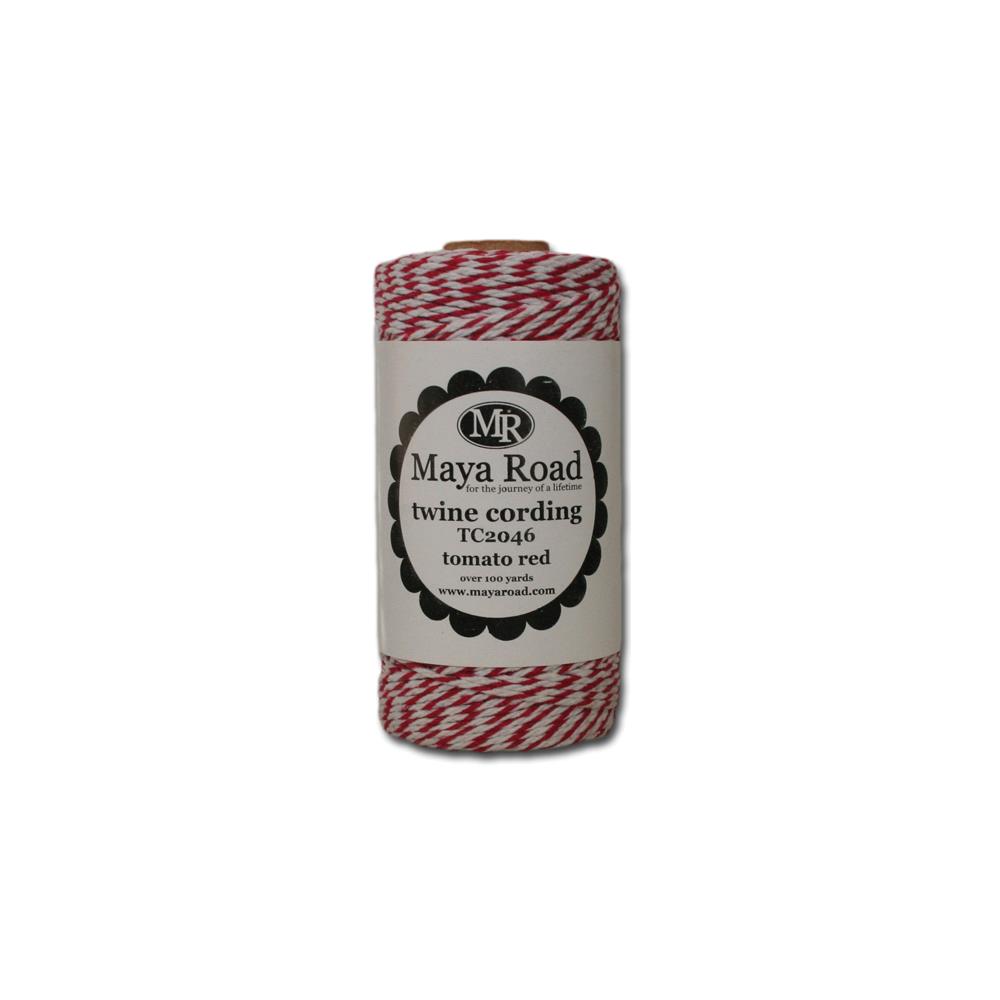 Шнур двухцветный Maya Road, красно-белый