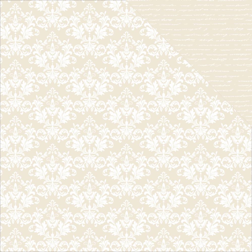 Двусторонняя бумага Kaisercraft "Back To Basics" Beige Damask (Kaiser445)