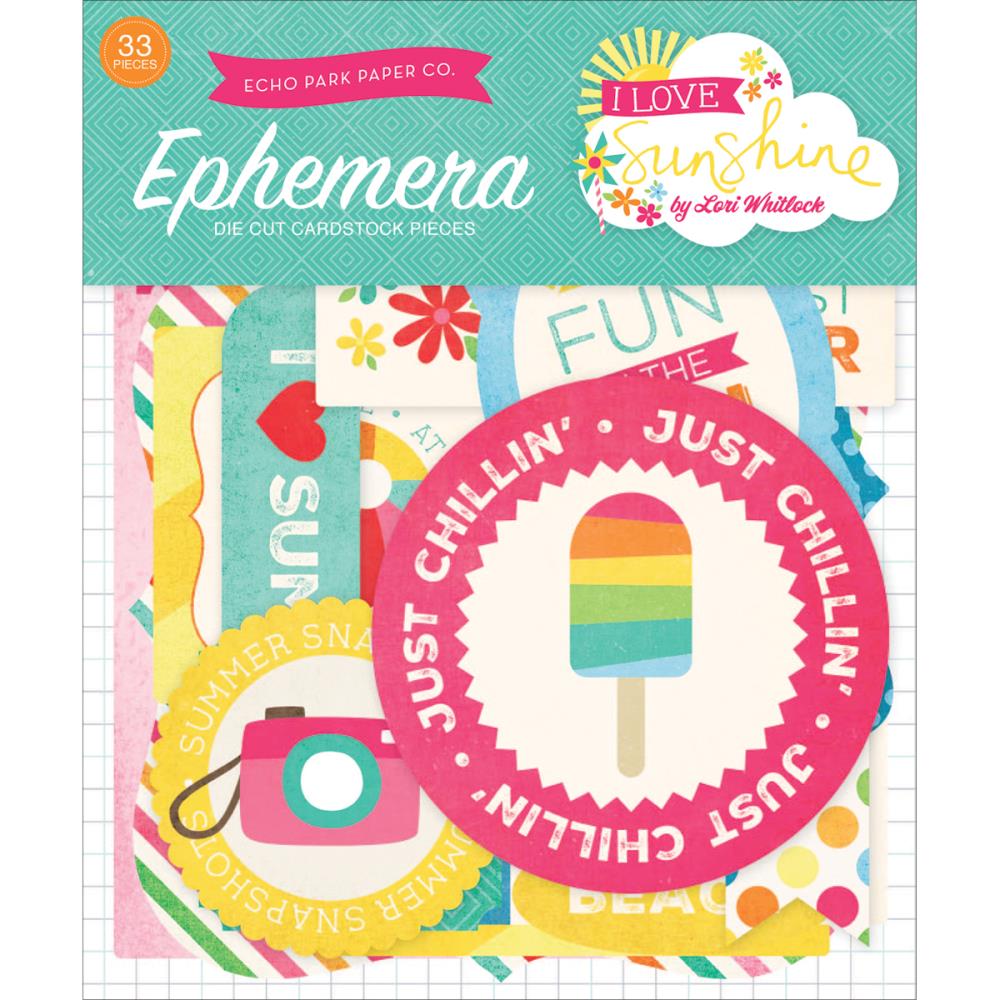 Вырубка из картона Echo Park "I Love Sunshine"