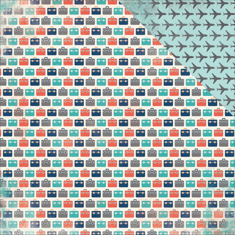 Двусторонняя бумага Carta Bella "Travel Stories" Luggage (CBL101)