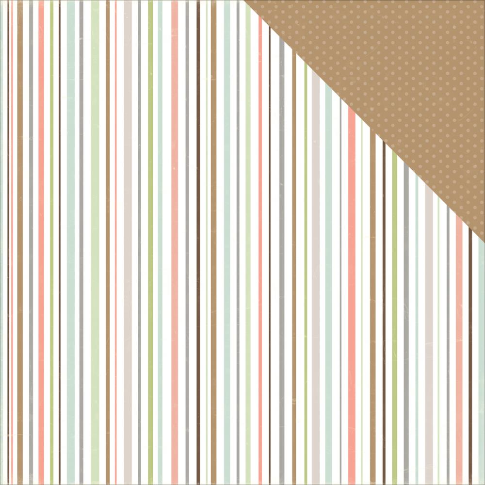 Двусторонняя бумага Carta Bella "Rustic Elegance"Multi Stripe (CBL109)