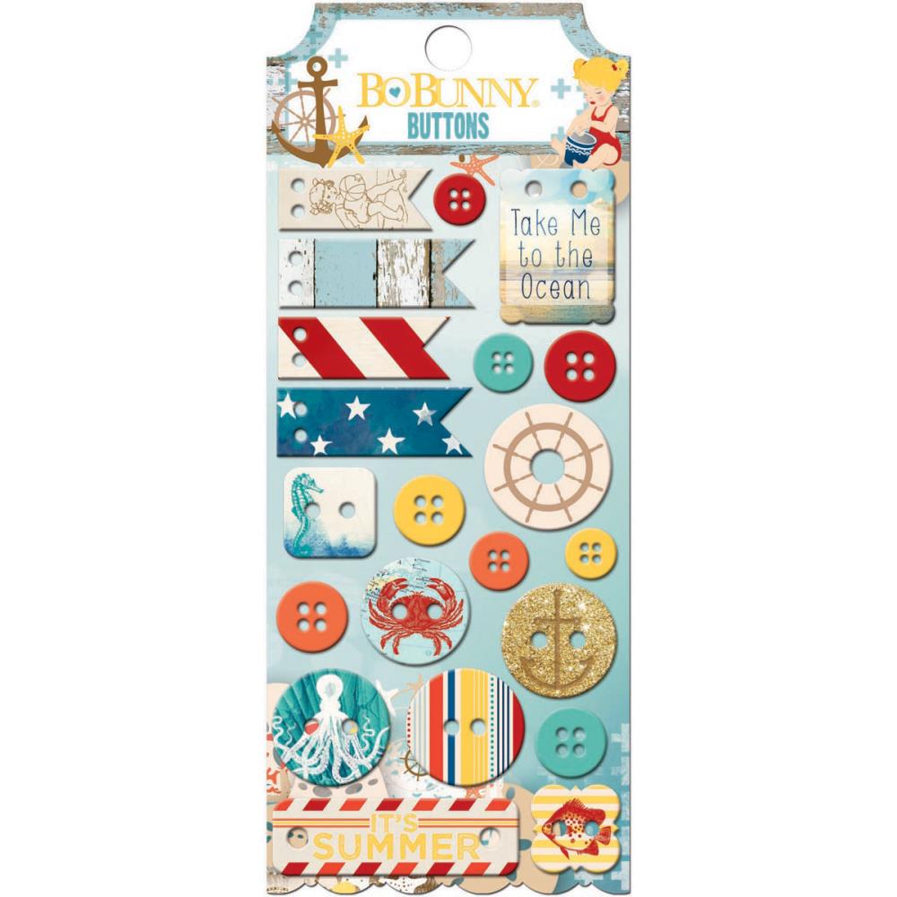 Набор пуговиц BoBunny "Boardwalk"