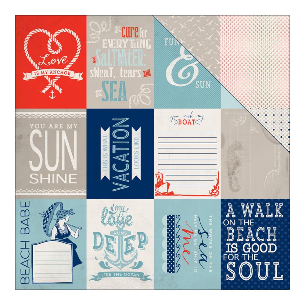 Двусторонняя бумага Authentique "Seaside", Cut Apart (AU102)