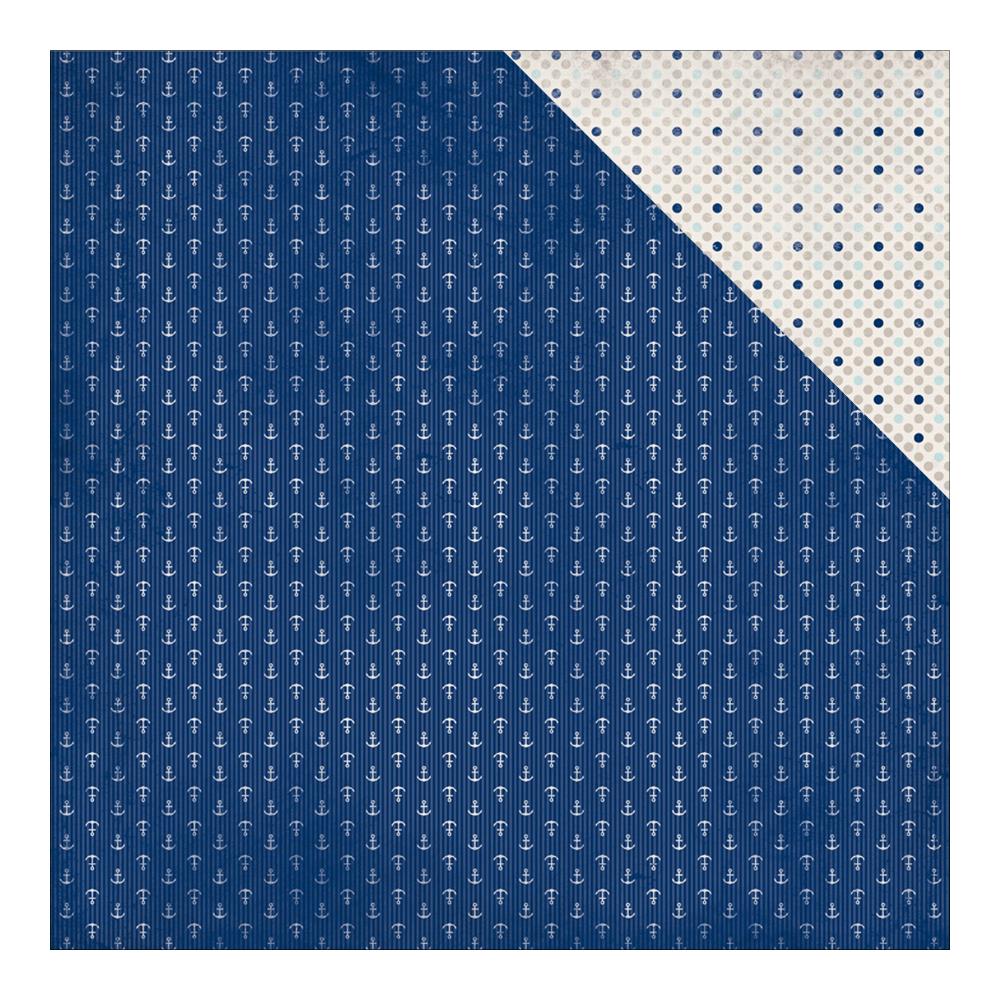 Двусторонняя бумага Authentique "Seaside", Captain Navy (AU107)