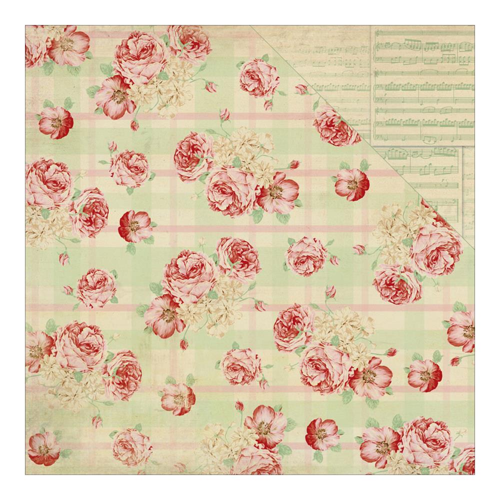 Двусторонняя бумага Authentique "Legacy",Origin Rose Plaid (AU115)