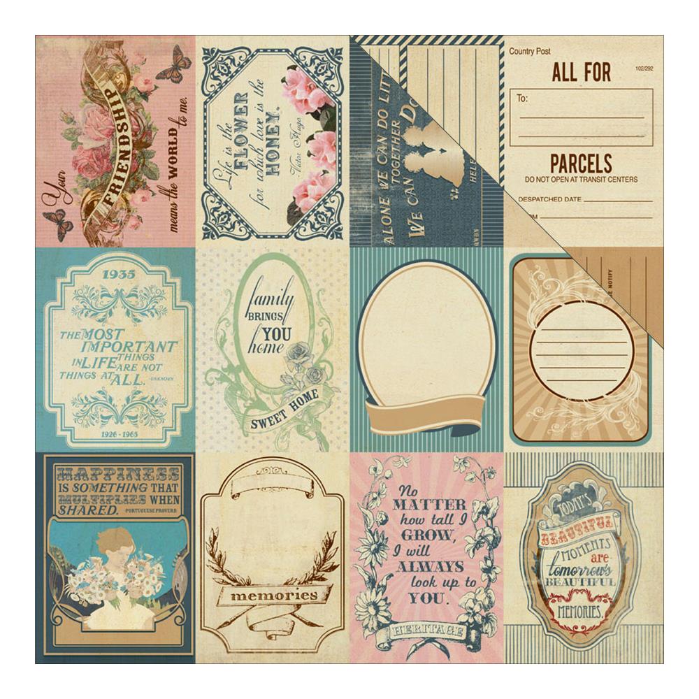 Двусторонняя бумага Authentique "Legacy",Cut Apart (AU116)