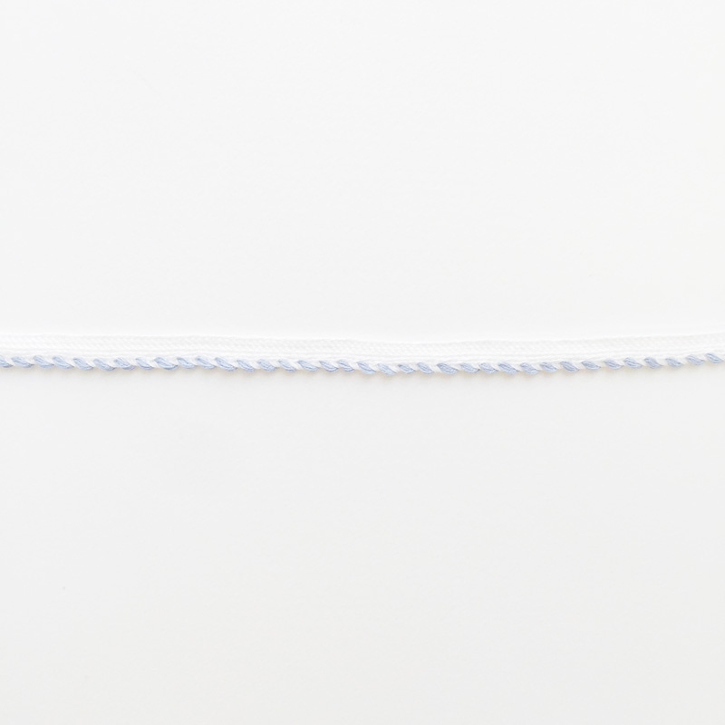 Лента для каптала, голубая строчка, ширина 0.8 см.