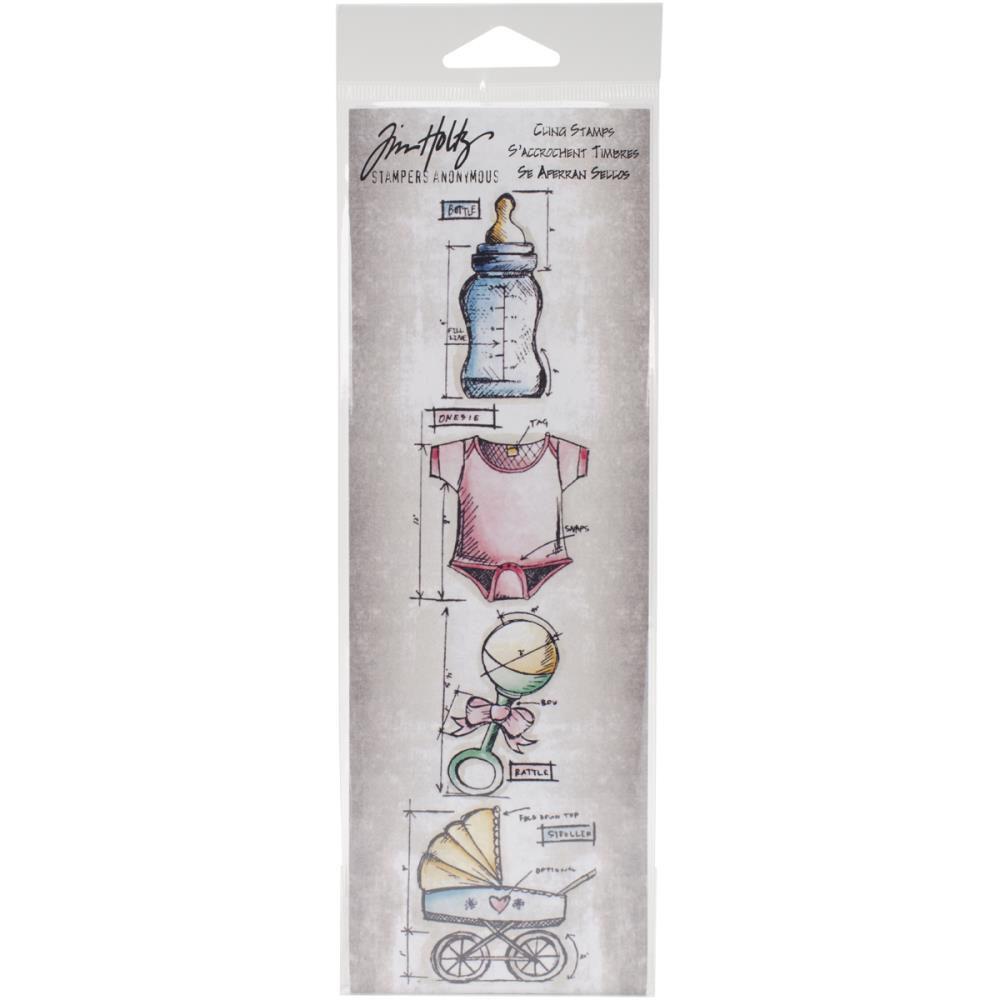 Набор резиновых штампов Tim Holtz "Baby"