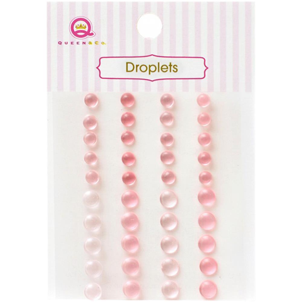 Набор прозрачных капелек Queen & Co. Цвет розовый