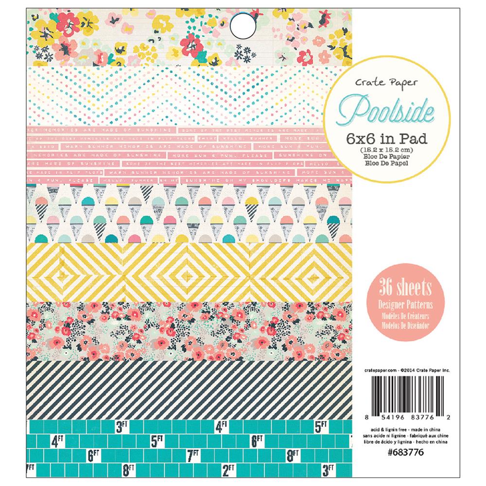 Набор бумаги 15 х 15 см Crate Paper "Poolside"