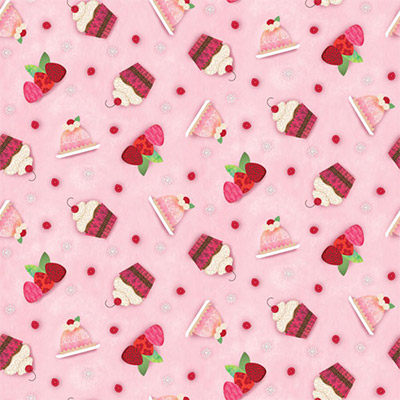Ткань лоскутная 50 х 55 см "Sugary sweet 4550", пироженки
