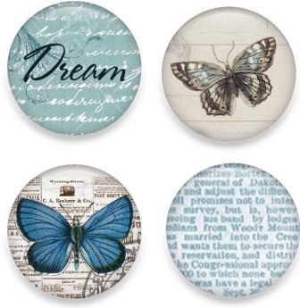 Набор фишек из металла Scrapberrys №1 Бабочки