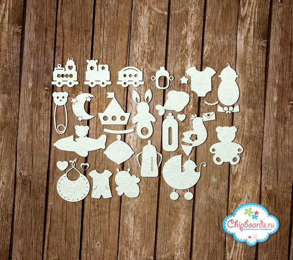 Чипборд Chipboards "Коллекция "Premium". Для новорожденного"
