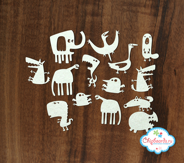 Чипборд Chipboards "Монстрики "