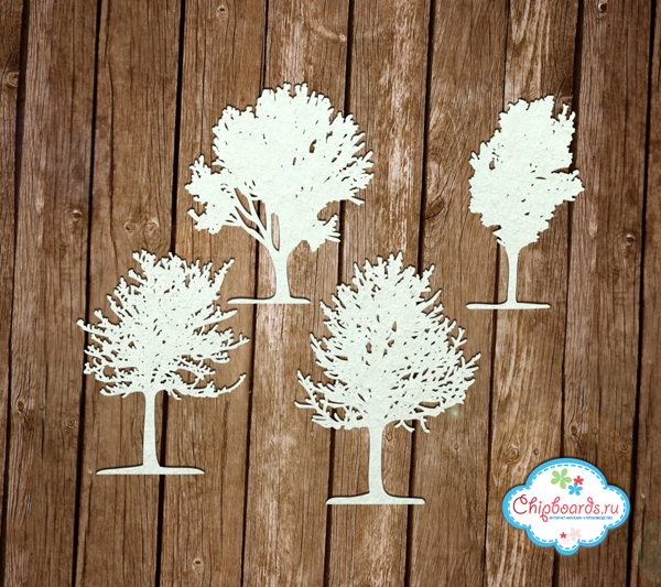 Чипборд Chipboards "Коллекция "Premium"Деревья 4"