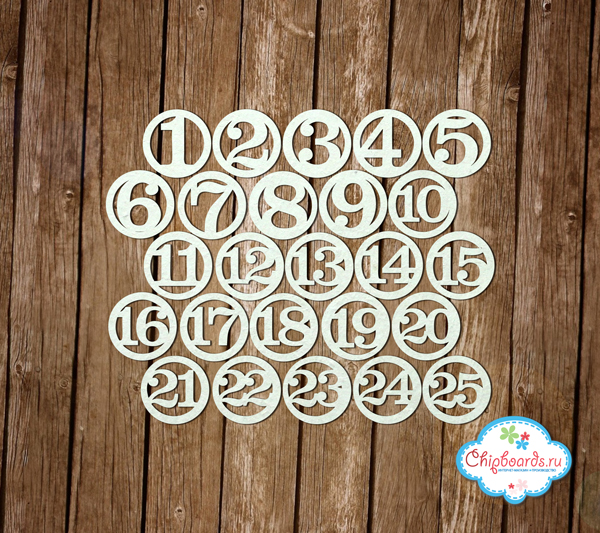Чипборд Chipboards "Цифры 1-25"