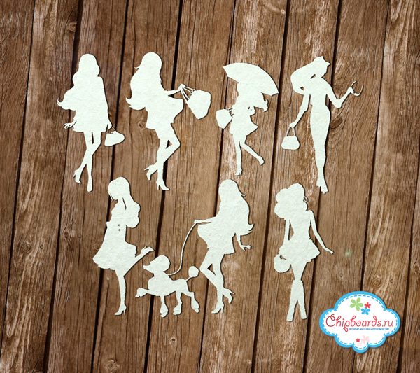 Чипборд Chipboards "Коллекция "Premium". Модницы "