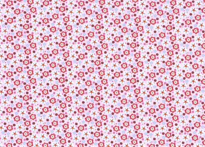 Ткань лоскутная 50 х 55 см "4506", летние цветочки розовые