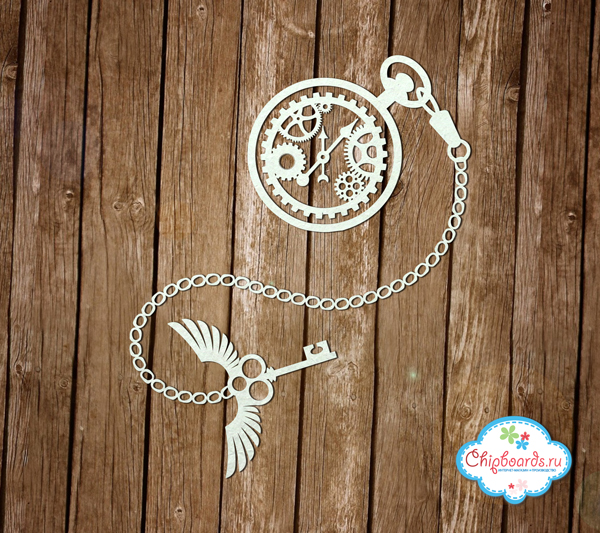 Чипборд Chipboards "Стимпанк. Часы на цепочке"