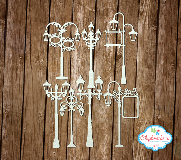 Чипборд Chipboards "Коллекция "Premium". Фонари в старом городе "