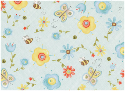 Ткань лоскутная 50 х 55 см "4701", летний голубой