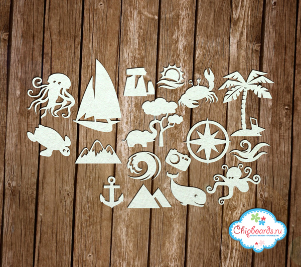 Чипборд Chipboards "Коллекция "Premium". В отпуск "