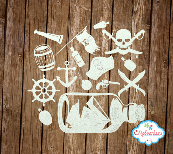 Чипборд Chipboards "Коллекция "Premium". Пираты (2) "