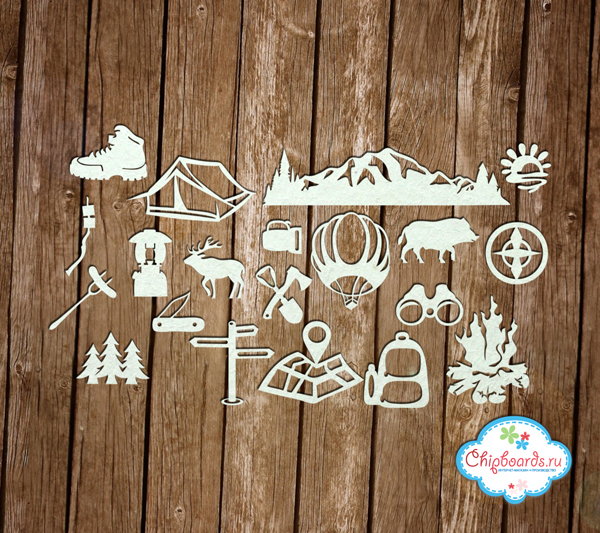 Чипборд Chipboards "Коллекция "Premium". Туристический "