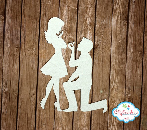 Чипборд Chipboards "Признание в любви"