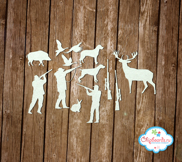 Чипборд Chipboards " Набор "Охота""