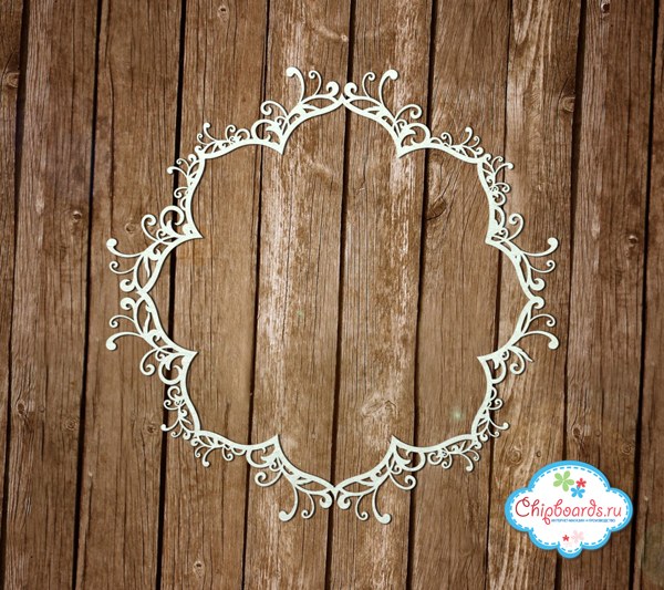Чипборд Chipboards "Рамка "Цветочный орнамент""