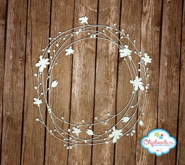 Чипборд Chipboards "Рамка "Цветочные круги"