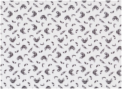 Ткань лоскутная 50 х 55 см "2500", пёрышки