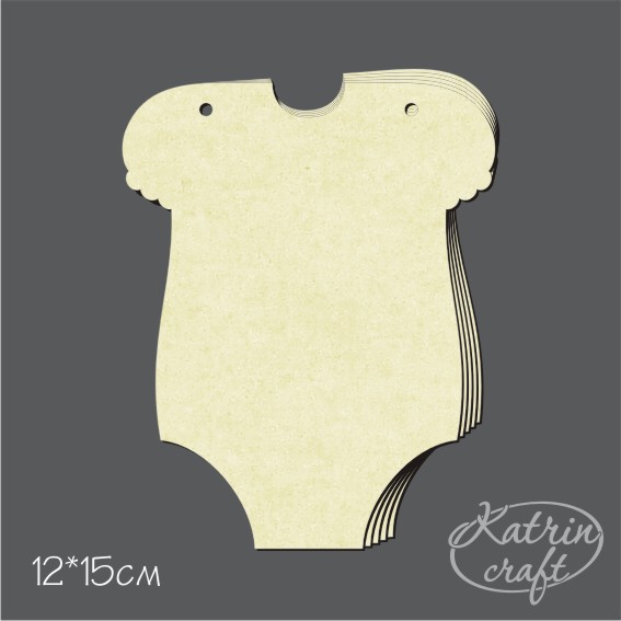 Заготовка для альбома из чипборда "Боди. Рукав фонарик 12*15см"