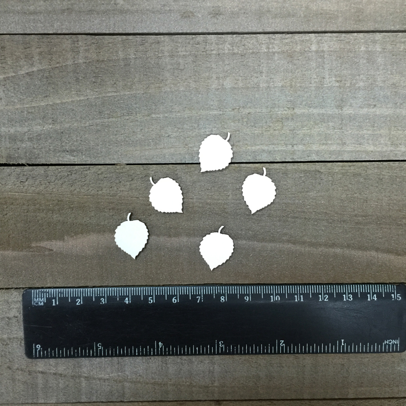 Чипборд "Набор мини Лист березы 5шт"