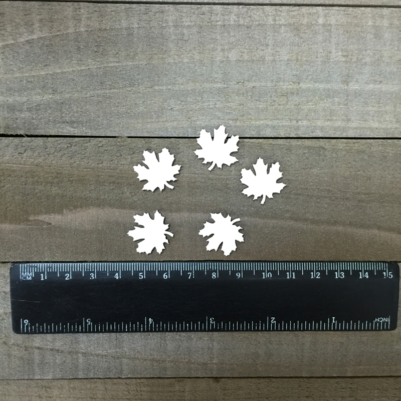 Чипборд "Набор мини Лист клена" 5шт