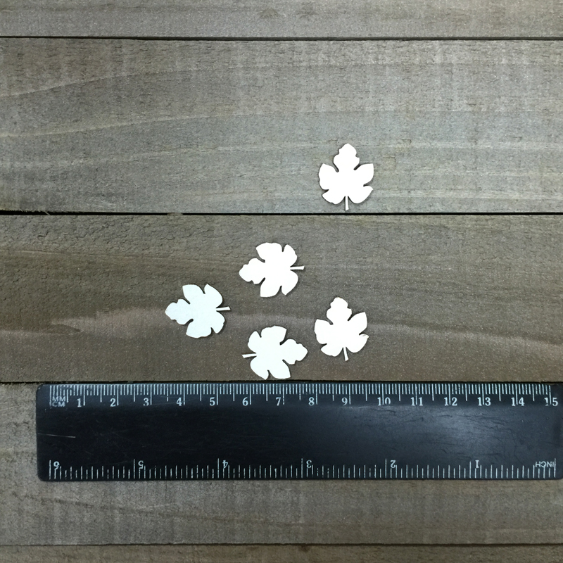 Чипборд "Набор мини Лист боярышника" 5шт