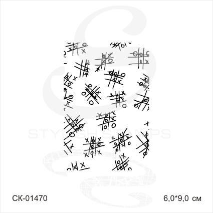 Штамп Stylish Stamps "Крестики-нолики бесшовный"