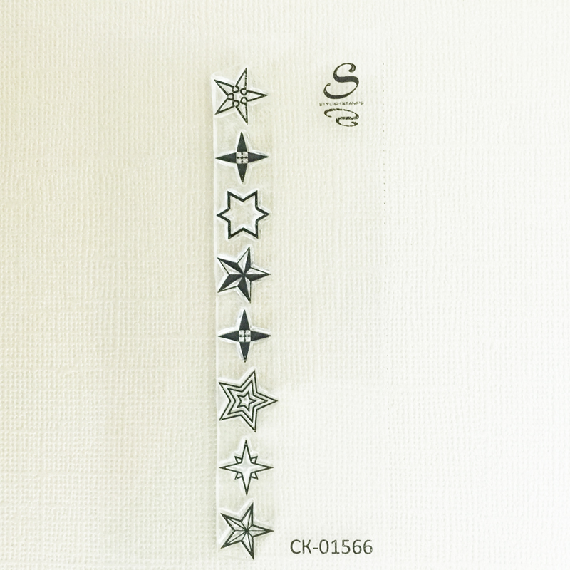 Штамп Stylish Stamps "Бордюр с разными звёздами"