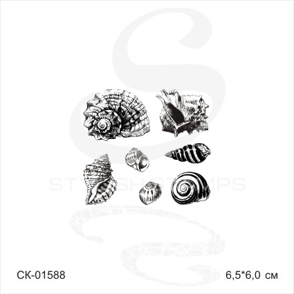 Штамп Stylish Stamps "Набор ракушек №1"