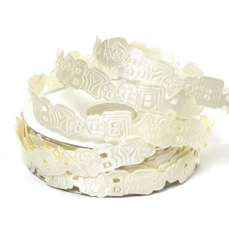 Лента декоративная 20 мм "Baby" цвет кремовый