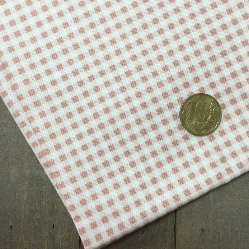 Ткань лоскутная 50 х 55см "TOMORROW'S PROMISE", розовая клетка