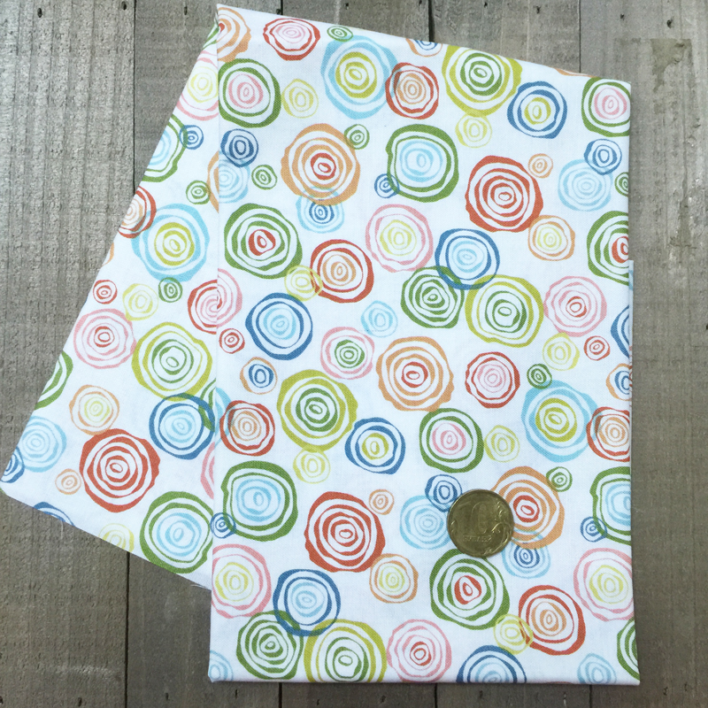 Ткань лоскутная 50 х 55 см "Interplay", разноцветные круги