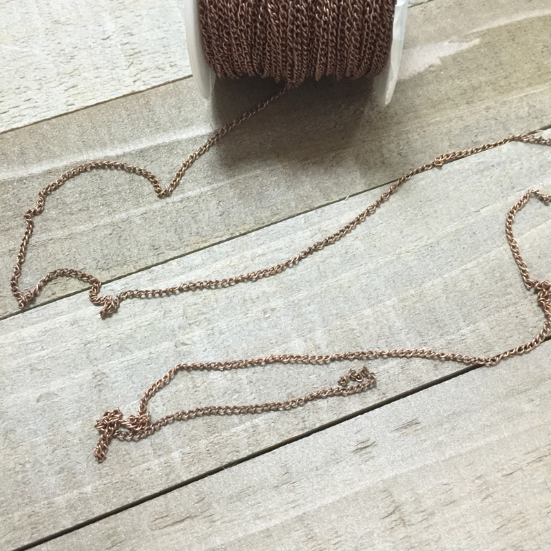 Цепочка декоративная 1,8 мм, цвет медный