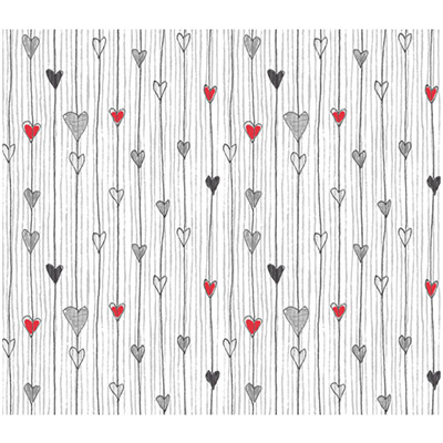 Ткань лоскутная 50 х 55 см "4507", сердечки на сером