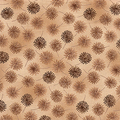 Ткань лоскутная 50 х 55 см "4507", укропчики на коричневом