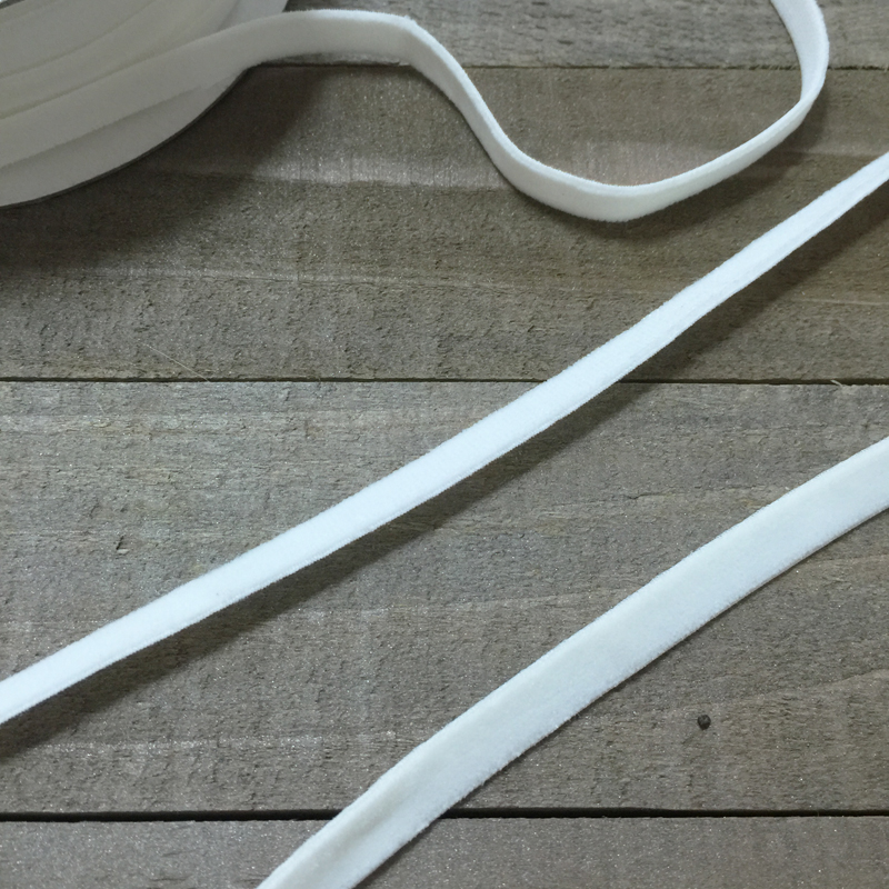 Бархатная резинка для блокнотов, цвет слоновая кость