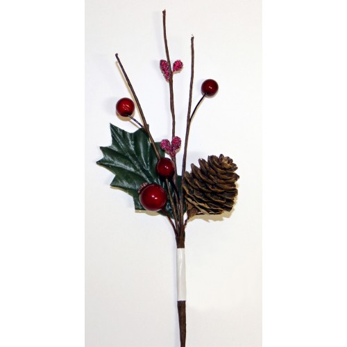 Букетик декоративный с шишкой Рукоделие