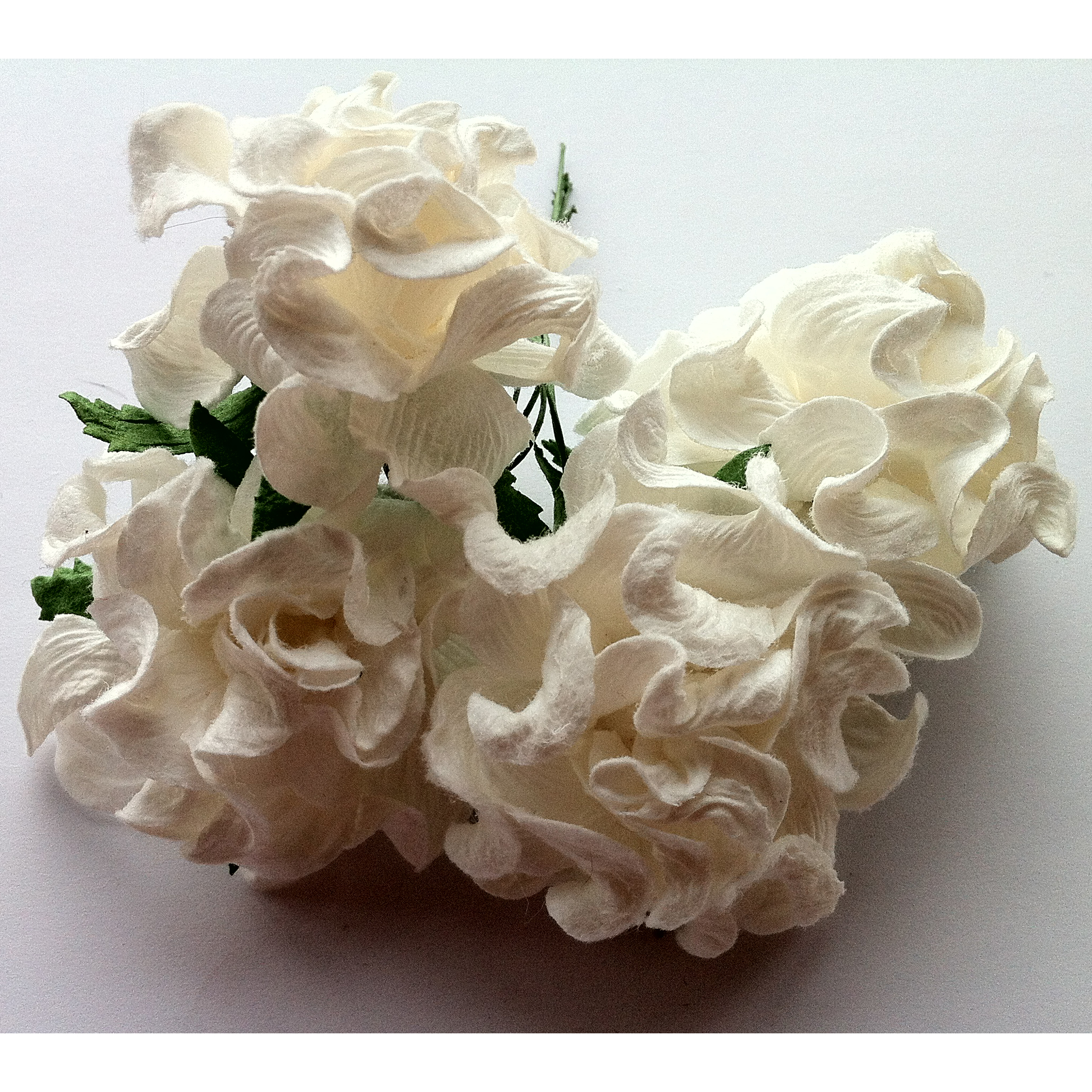 Букет "кудрявых (CURLY)" розочек 5,5 см. Цвет белый